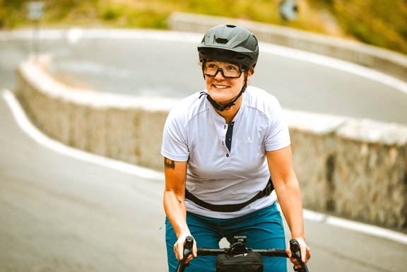 Riding a bike